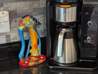 Blue Flamingo Home Decor or Yard Art, Talavera Pottery to use as Home Decor, Porch Decoration or Outdoor Decor
