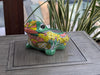 Frog Flower Pot & Ceramic Planter | Talavera Mexican Pottery can be used as Indoor or Outdoor Planters, Yard Art, or Home or Garden Decor