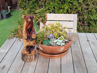 Brown Bear Home Decor & Yard Art | Handmade by Chainsaw in Texas Wooden Statue for Your Kitchen Counter, Home Accent or Yard Art