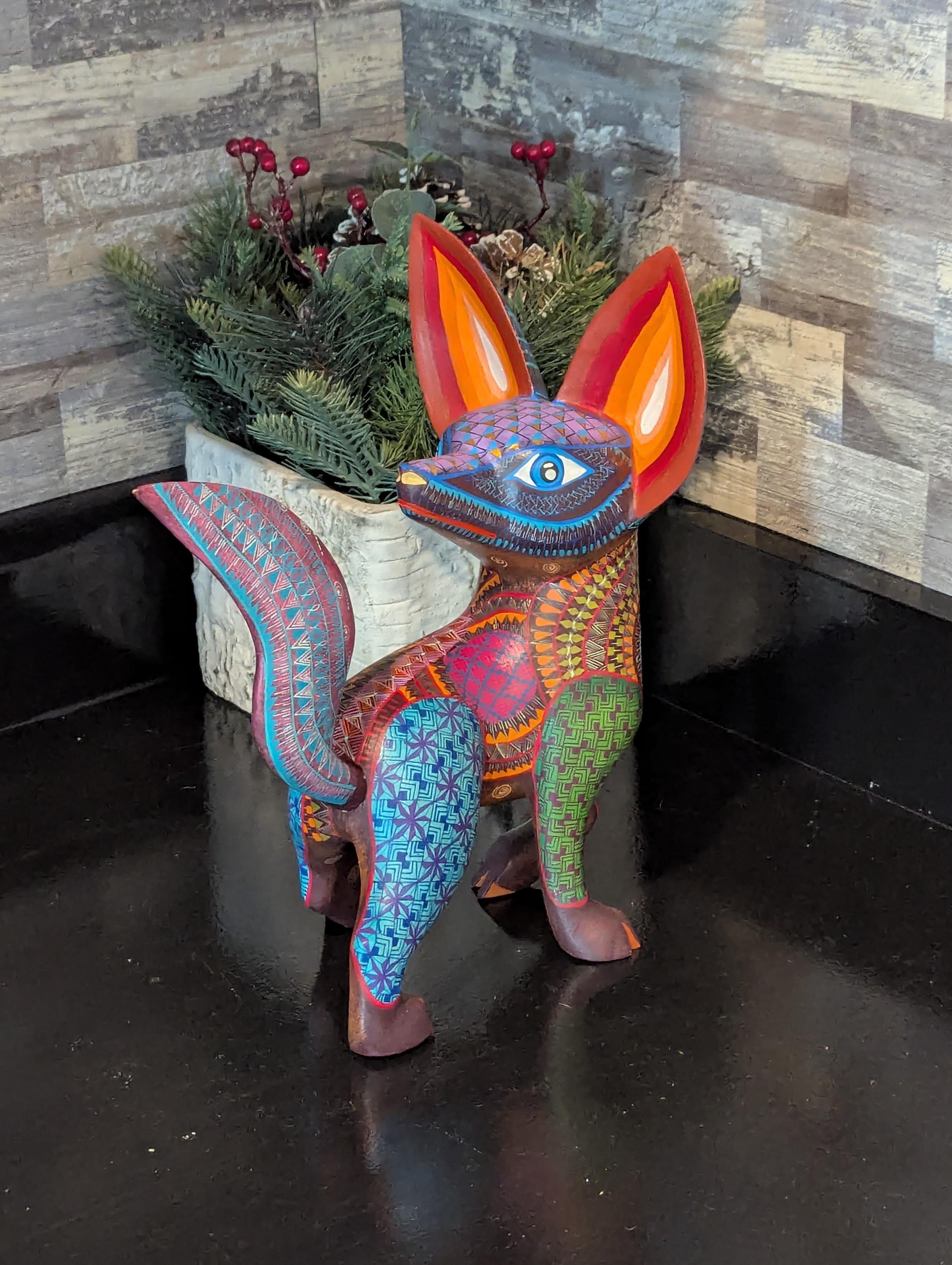 Fox Alebrije Mexican Art of Oaxaca Mexico, Handmade Home Decor