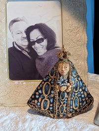 Handmade Maiden Sculpture from Oaxaca Mexico | Mexican Art Shelf Decor or Home Decor Original Art and hand painted Figurine