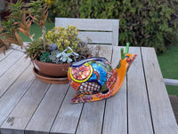 Talavera Snail Planter, Ceramic Mexican Planter Pot for Indoor Home Decor or Outdoor Garden Decor is also Exquisite Hand Painted Yard Art
