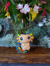 Axolotl Salamander Home Decor | Cute Ceramic Planter for Indoor Decor or Garden Decoration, Talavera Planter Pot is Handmade Mexican Pottery