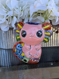 Axolotl Salamander Home Decor | Cute Ceramic Planter for Indoor Decor or Garden Decoration, Talavera Planter Pot is Handmade Mexican Pottery