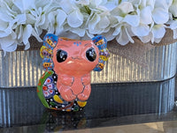 Axolotl Salamander Home Decor | Cute Ceramic Planter for Indoor Decor or Garden Decoration, Talavera Planter Pot is Handmade Mexican Pottery