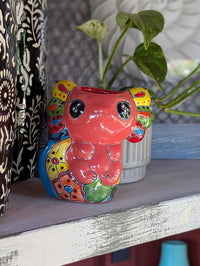 Axolotl Salamander Home Decor | Cute Ceramic Planter for Indoor Decor or Garden Decoration, Talavera Planter Pot is Handmade Mexican Pottery