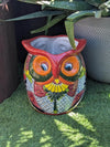 Gorgeous 14" Owl Flower Pot, Ceramic Planter is Handmade Talavera Pottery for Outdoor Garden Decor, Unique Housewarming Gift