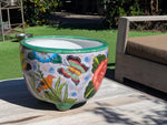 Gorgeous 3-Footed Ceramic Planter w Birds is Handmade Talavera Pottery | Outdoor Garden Decor, Indoor Home Decor, Unique Housewarming Gift