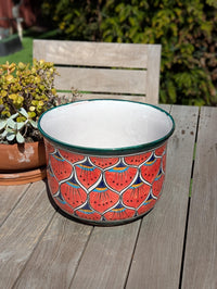 9" Tall Round Flower Pot & Ceramic Planter is Handmade Mexican Talavera Pottery, Garden and Home Decor | Great Housewarming Gift