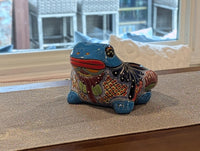 Frog Flower Pot and Ceramic Planter is Handmade Talavera Pottery for Indoor or Outdoor Planter, Small Mexican Planter Pot