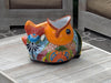 Talavera Whale Planter is Hand Painted Ceramic Mexican Pottery | Large Fish Planter Pot for Yard Art & Outdoor Garden Decor