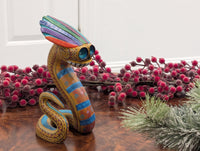 Snake Alebrije Fusion Art | Handmade Home Decor, Folk Art Original Wood Sculpture from Oaxaca Mexico,  Unique Carved Animal Snake Statue