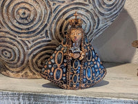 Handmade Maiden Sculpture from Oaxaca Mexico | Mexican Art Shelf Decor or Home Decor Original Art and hand painted Figurine