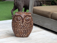 Mexican Owl Planter Pot for Indoor Home Decor or Outdoor Garden Decorations, Medium Owl, Brown
