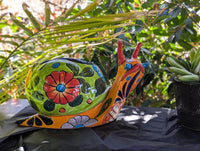 Talavera Snail Planter, Ceramic Mexican Planter Pot for Indoor Home Decor or Outdoor Garden Decor is also Exquisite Hand Painted Yard Art