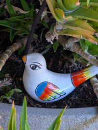 Talavera Birdie Home Decor | Ceramic Pottery Bird Statue & Small Bird Decor, Colorful Bird Art for Home, Yard or Garden Decor