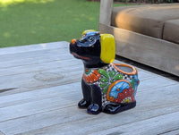 Talavera Dog Flower Pot for Outdoor Decor or Garden Decorations, Planter Pot is Handmade Mexican Pottery, great as Cute Dog Lover Gifts