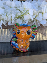 Axolotl Salamander Home Decor | Cute Ceramic Planter for Indoor Decor or Garden Decoration, Talavera Planter Pot is Handmade Mexican Pottery