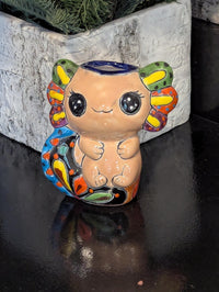 Axolotl Salamander Home Decor | Cute Ceramic Planter for Indoor Decor or Garden Decoration, Talavera Planter Pot is Handmade Mexican Pottery