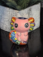 Axolotl Salamander Home Decor | Cute Ceramic Planter for Indoor Decor or Garden Decoration, Talavera Planter Pot is Handmade Mexican Pottery