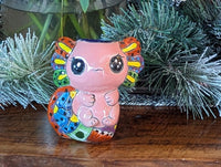 Axolotl Salamander Home Decor | Cute Ceramic Planter for Indoor Decor or Garden Decoration, Talavera Planter Pot is Handmade Mexican Pottery