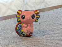 Axolotl Salamander Home Decor | Cute Ceramic Planter for Indoor Decor or Garden Decoration, Talavera Planter Pot is Handmade Mexican Pottery