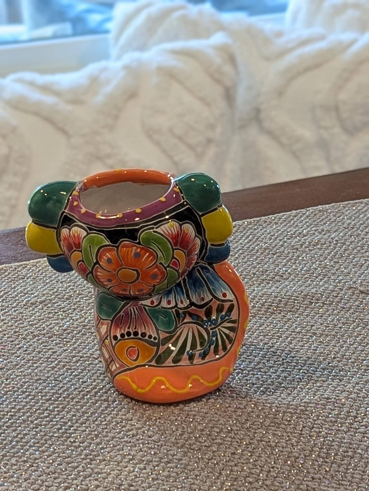 Axolotl Salamander Home Decor | Cute Ceramic Planter for Indoor Decor or Garden Decoration, Talavera Planter Pot is Handmade Mexican Pottery