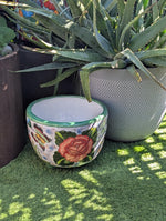 Gorgeous 3-Footed Ceramic Planter w Birds is Handmade Talavera Pottery | Outdoor Garden Decor, Indoor Home Decor, Unique Housewarming Gift