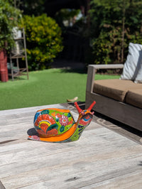 Talavera Snail Planter, Ceramic Mexican Planter Pot for Indoor Home Decor or Outdoor Garden Decor is also Exquisite Hand Painted Yard Art