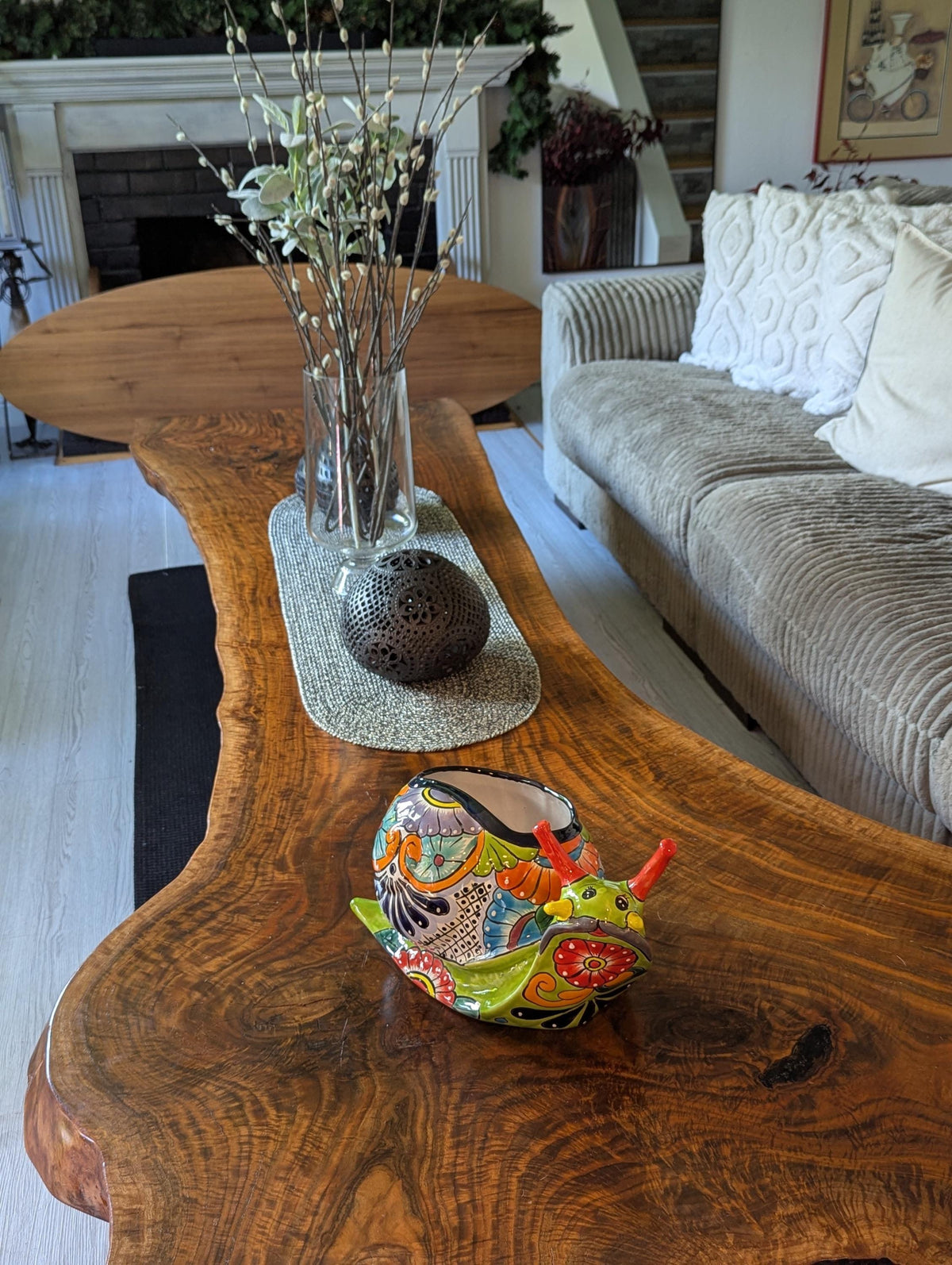 Talavera Snail Planter, Ceramic Mexican Planter Pot for Indoor Home Decor or Outdoor Garden Decor is also Exquisite Hand Painted Yard Art