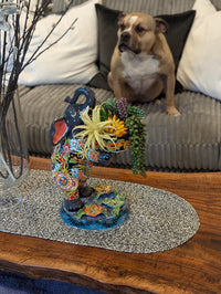Talavera Elephant Flower Pot for Outdoor Decor or Garden Decorations, Planter Pot is Handmade Mexican Pottery, great as Elephant Lover Gifts