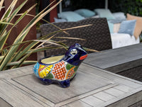 Frog Flower Pot and Ceramic Planter is Handmade Talavera Pottery for Indoor or Outdoor Planter, Small Mexican Planter Pot