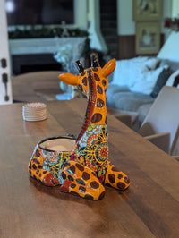 Talavera Giraffe Flower Pot for Outdoor Decor or Garden Decorations, Planter Pot is Handmade Mexican Pottery, great as Turkey Lover Gifts