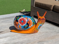 Talavera Snail Planter, Ceramic Mexican Planter Pot for Indoor Home Decor or Outdoor Garden Decor is also Exquisite Hand Painted Yard Art