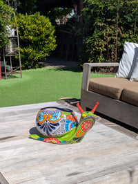 Talavera Snail Planter, Ceramic Mexican Planter Pot for Indoor Home Decor or Outdoor Garden Decor is also Exquisite Hand Painted Yard Art