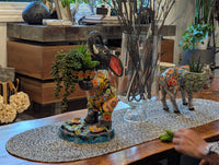 Talavera Elephant Flower Pot for Outdoor Decor or Garden Decorations, Planter Pot is Handmade Mexican Pottery, great as Elephant Lover Gifts