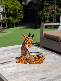 Talavera Giraffe Flower Pot for Outdoor Decor or Garden Decorations, Planter Pot is Handmade Mexican Pottery, great as Turkey Lover Gifts