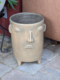 Sad Face Planter | Handmade Mexican Pottery | Artisan Flower Pot Home Decor