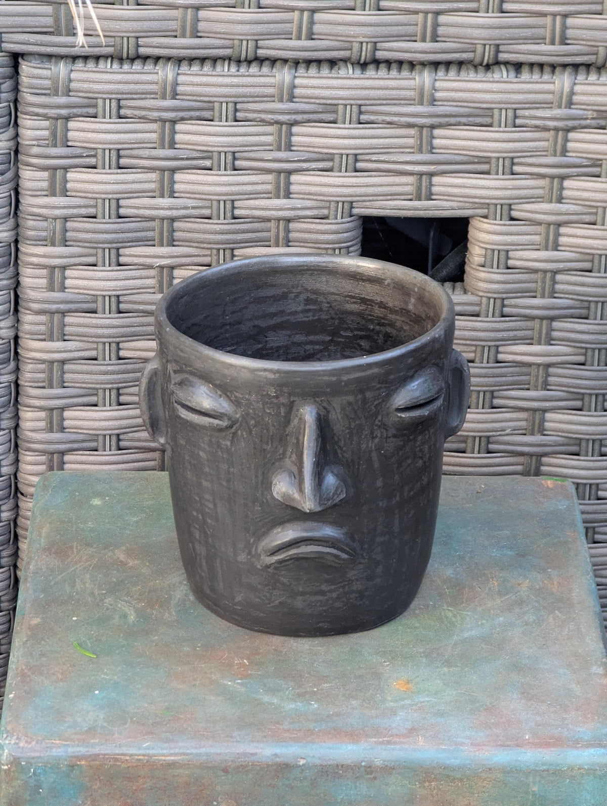 Sad Face Planter | Handmade Pottery from Atzompa, Mexico