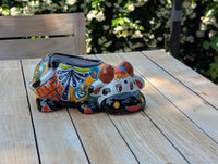 Cow Planter Talavera Pottery | Use Ceramic Cow Flower Pot for Outdoor or Indoor Plants, Handmade Cow Gifts