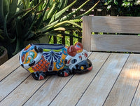 Cow Planter Talavera Pottery | Use Ceramic Cow Flower Pot for Outdoor or Indoor Plants, Handmade Cow Gifts