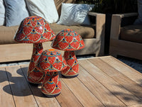 Mushroom Garden Decor | Set of 3 Handmade Ceramic Mexican Toadstools