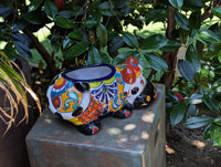 Cow Planter Talavera Pottery | Use Ceramic Cow Flower Pot for Outdoor or Indoor Plants, Handmade Cow Gifts