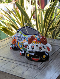 Cow Planter Talavera Pottery | Use Ceramic Cow Flower Pot for Outdoor or Indoor Plants, Handmade Cow Gifts