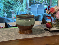 Ceramic Planter and Glazed Pot from Mexico | Green Oxide Aqua & Earth is Handcrafted Contemporary Outdoor Decor and Large Garden Plant Pot