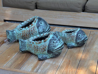 Fish Planter is Handmade Mexican Pottery | Clay Plant Pot for Outdoor Garden Decoration or Indoor Home Decor, Hand Painted Yard Art, 3 Sizes