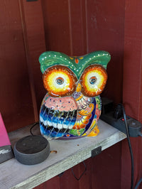 Ceramic Owl Planter, Talavera Pottery is Colorful Indoor Flower Pot or Outdoor Owl Decor, Mexican Planter & Plant Pot Home Decor Owl Gift