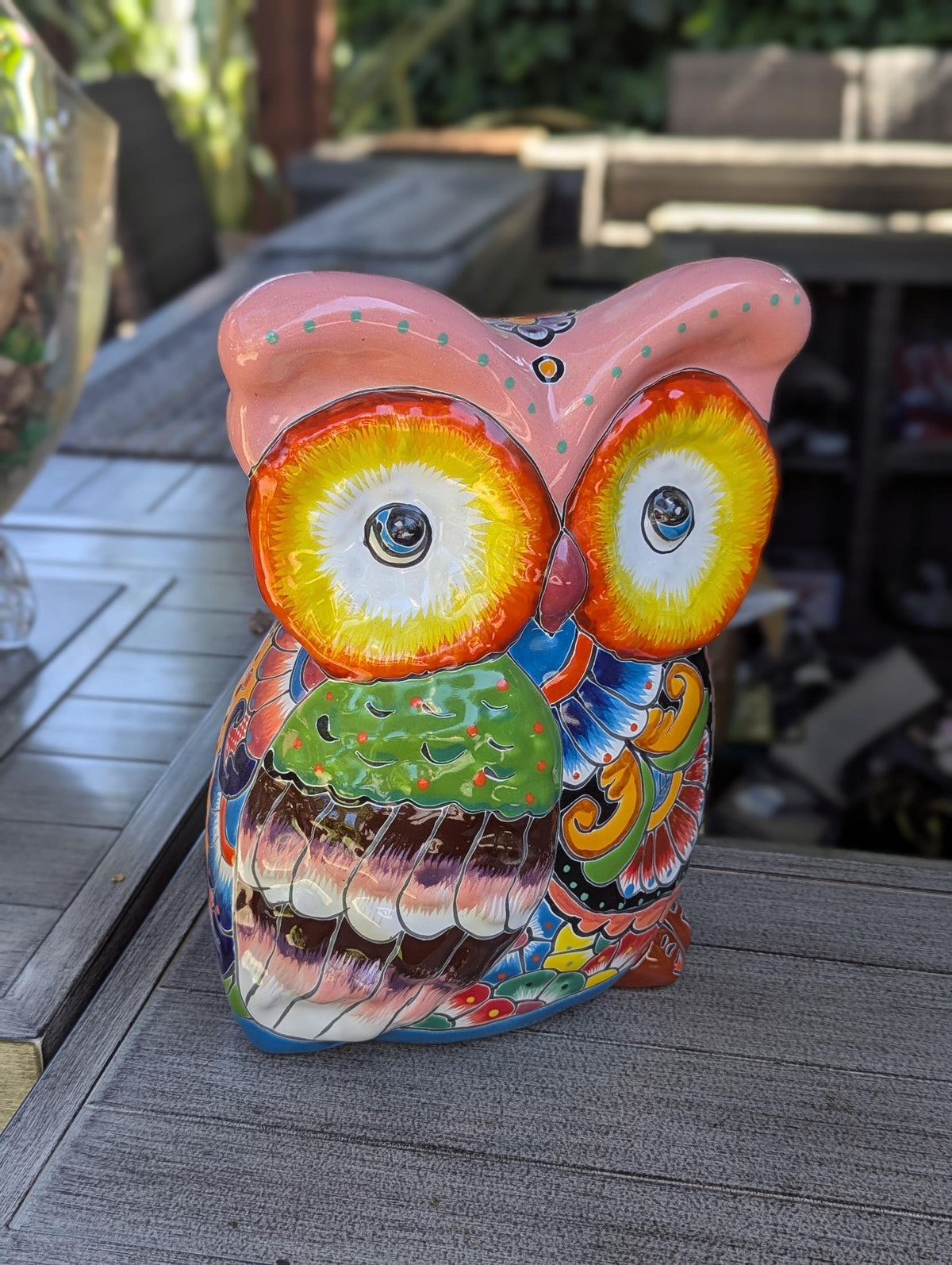 Ceramic Owl Planter | Talavera Pottery is Indoor Flower Pot or Outdoor Garden Decor - a Mexican Planter & Plant Pot for Home Decor, Owl Gift