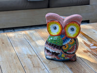 Ceramic Owl Planter | Talavera Pottery is Indoor Flower Pot or Outdoor Garden Decor - a Mexican Planter & Plant Pot for Home Decor, Owl Gift
