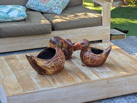 Toucan Planters | Handmade Mexican Pottery is Heavy Clay Garden Decor